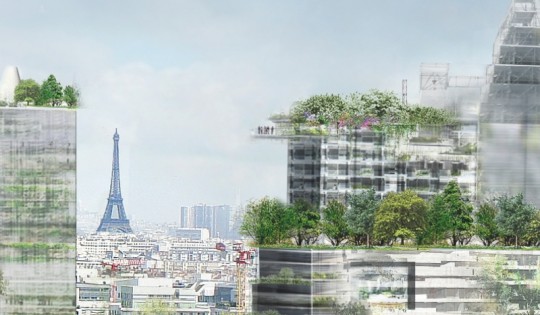 Ile Seguin : vue de Paris depuis les tours de Jean Nouvel