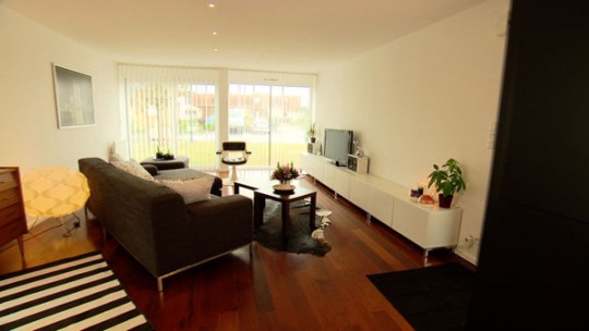 Intérieur de la maison container en Bretagne