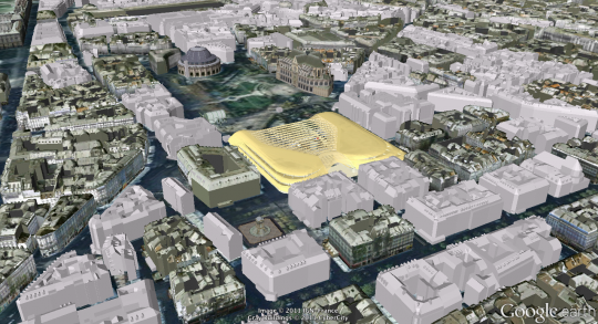 Carte 3D, Paris du futur avec Google Earth