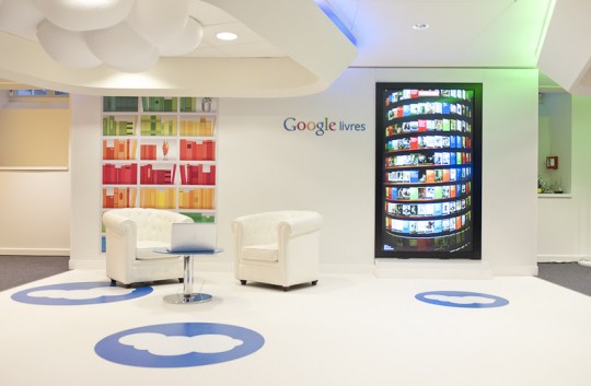 Espace Google livres au siège de Google à  Paris