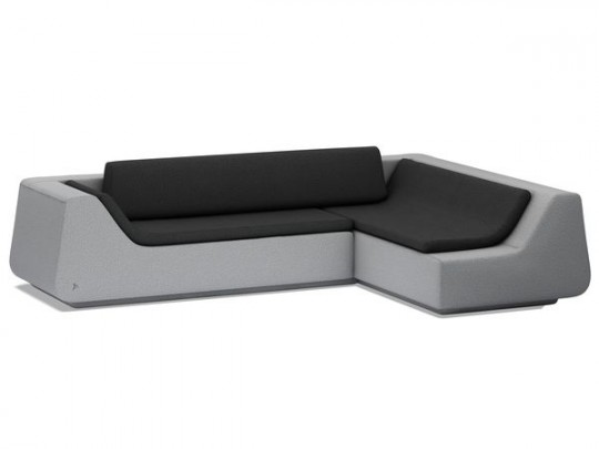 Canapé design d'angle Novv couleur ciment