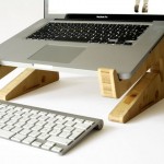 Support laptop en bambou design