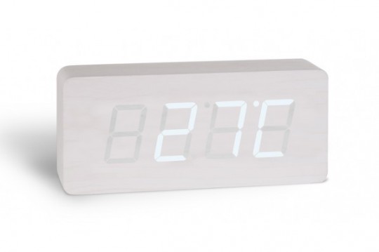 Horloge thermomère digital design blanc Opio