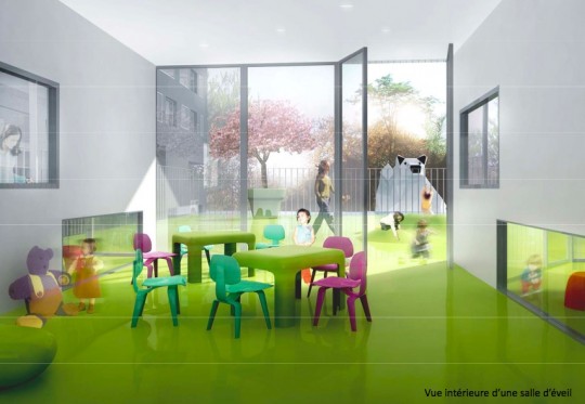 Intérieur de la crèche C1 à  Boulogne-Billancourt