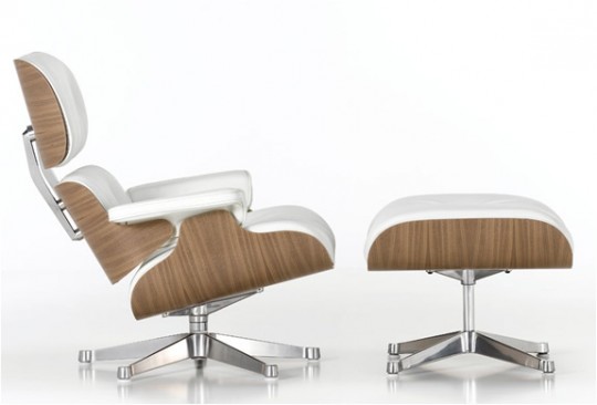 Fauteuil lounge Eames blanc