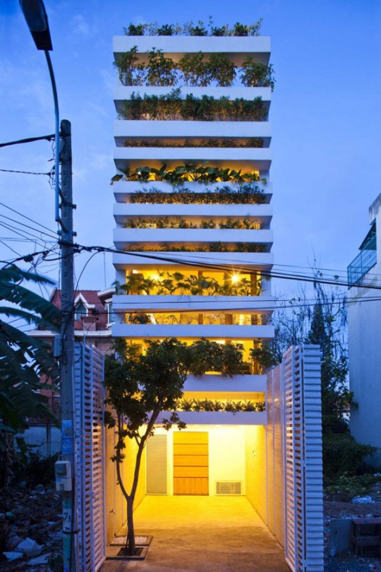 Maison verte verticale Stacking Green