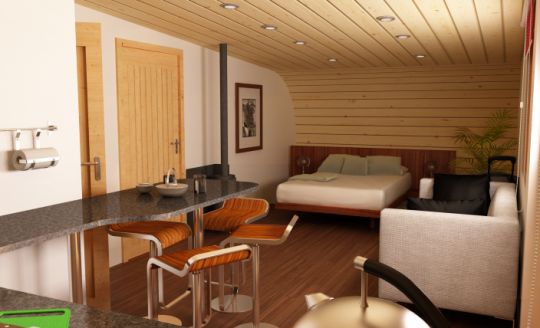 Chambre d'hà¶tel perchée dans un arbre ecoPERCH