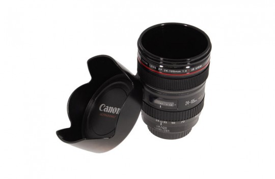 Mug café en forme d'objectif appareil photo Canon 24-105 mm