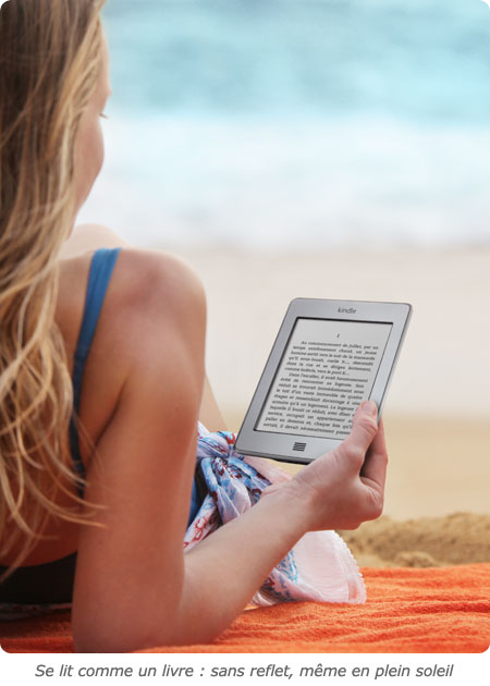 Kindle Touche à la plage : Excellente lisibilité pour cette liseuse en plein soleil