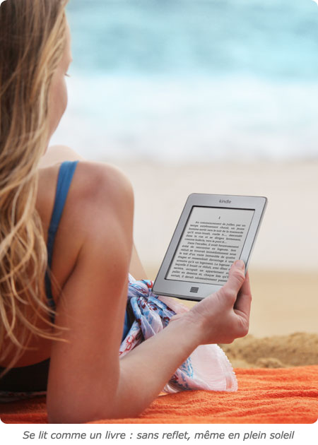 Kindle Touche à  la plage : Excellente lisibilité pour cette liseuse en plein soleil