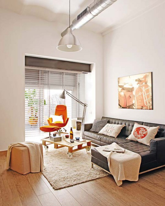 Petit appartement avec une décoration industrielle à  Barcelone