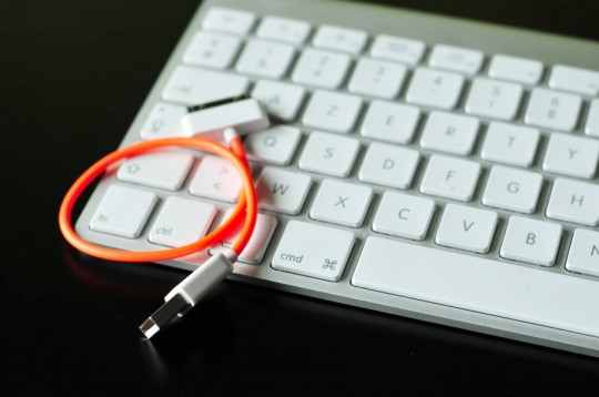 Câble USB pour iPhone orange - La pieuvre à  lunettes