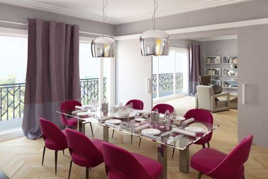 Salle à  manger d'un appartement de la résidence Paris 7 Rive Gauche