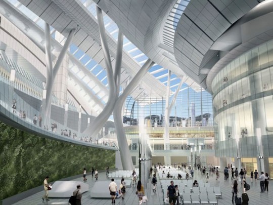 Gare de Honk Kong de West Kowloon (intérieur)