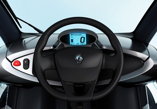 Intérieur de la voiture électrique Renault Twizy