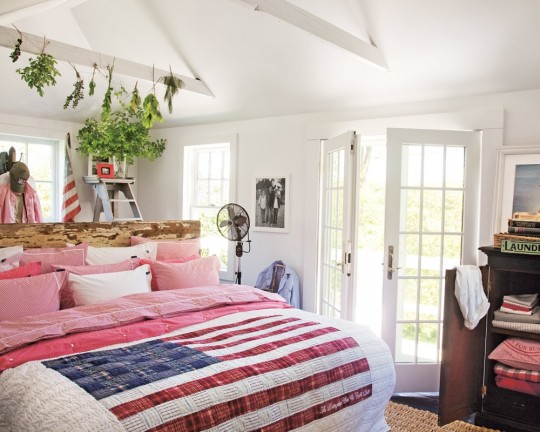 Couvre-lit avec le drapeau des Etats-Unis Lexington