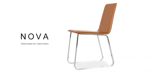 NOVA, chaise aspect cuir design pas chère
