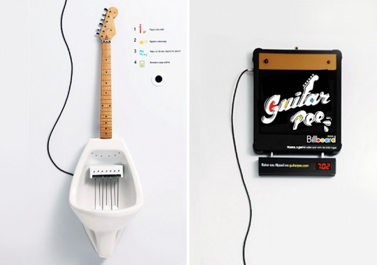 Urinoir guitare électrique Guitar Pee
