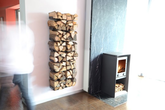 Etagère à  bois de cheminée design Radius