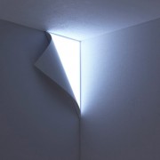 Lampe murale trompe l'oeil coin de mur lumineux