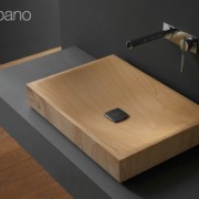 Vasque design rainwood stone Ebano