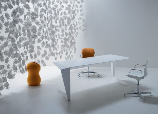 Table design Casamania N7 blanche