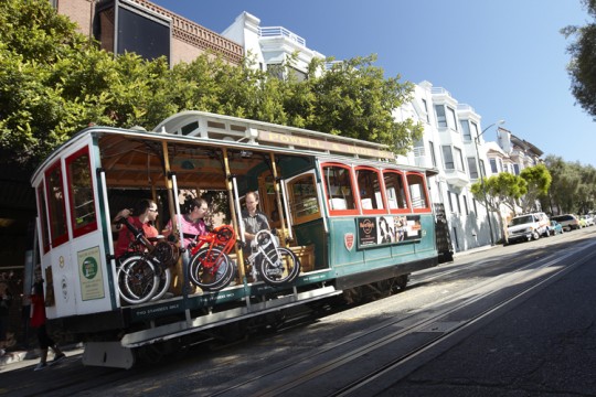 Bwtin Tilt : le vélo pliant dans le cable car à San Francisco