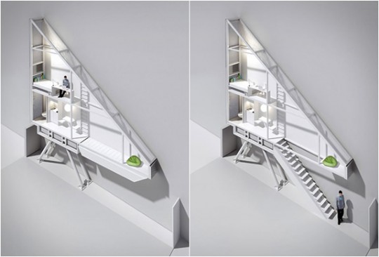 Plans 3D de la maison la plus étroite du monde