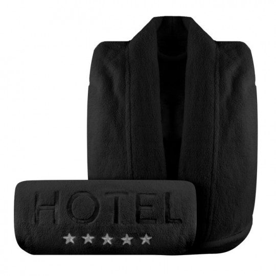 Peignoir Hotel 5 étoiles couleur noir