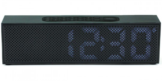 Lexon Titanium : radio-réveil design noir