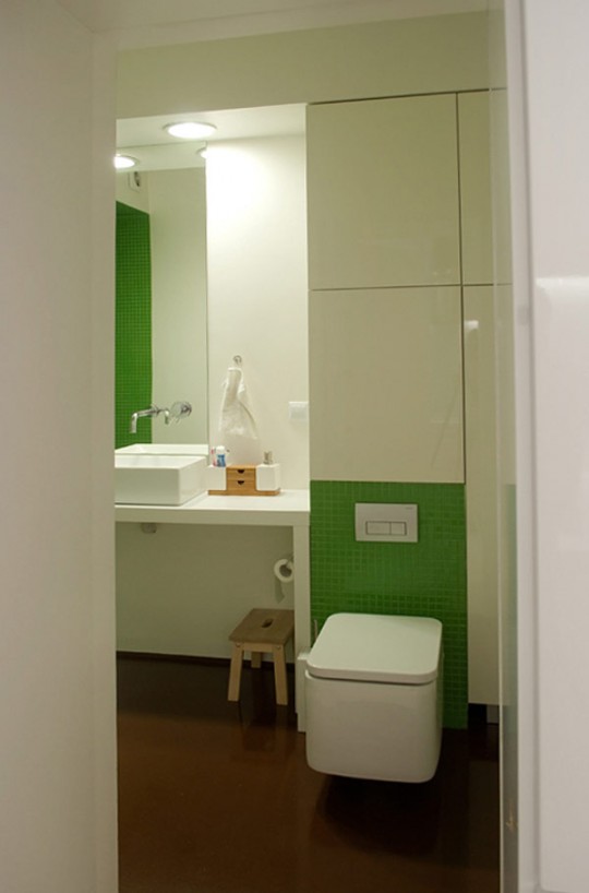 Appartement contemporain sous les combles : Salle de bain