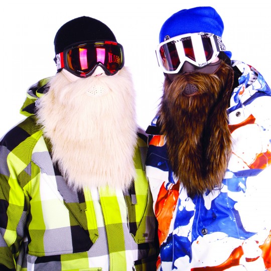 Masque de ski avec une (fausse) barbe Beardski