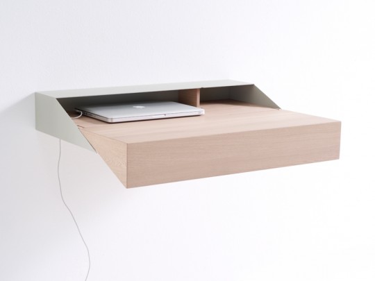 Bureau moderne en bois et métal Deskbox