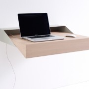 Bureau mural en bois et métal Deskbox