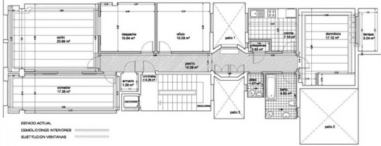 Plan de l'appartement La Coruna par Diaz y Diaz arquitectos