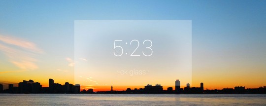 Affichage de l'heure sur les lunettes Google Glass