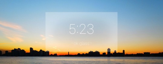 Affichage de l'heure sur les lunettes Google Glass