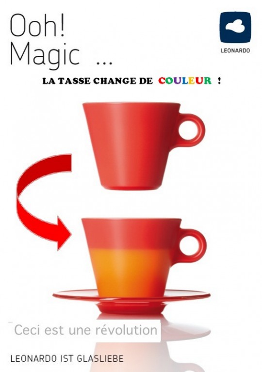 Leonardo Magico, la tasse magique qui change de couleur