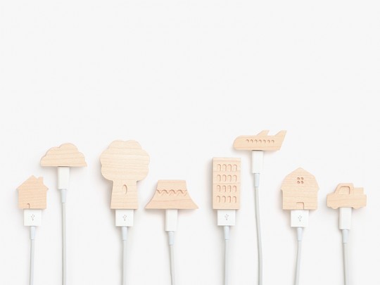 small ville embouts en bois cables iphone ipad