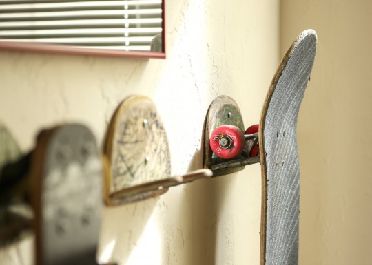 Accroche skateboard recyclé