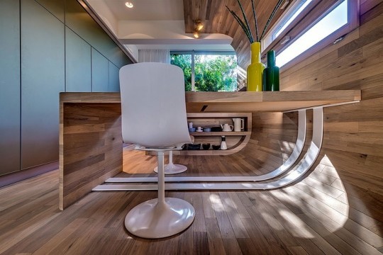 Appartement cosy Tel Aviv - Bureau en bois