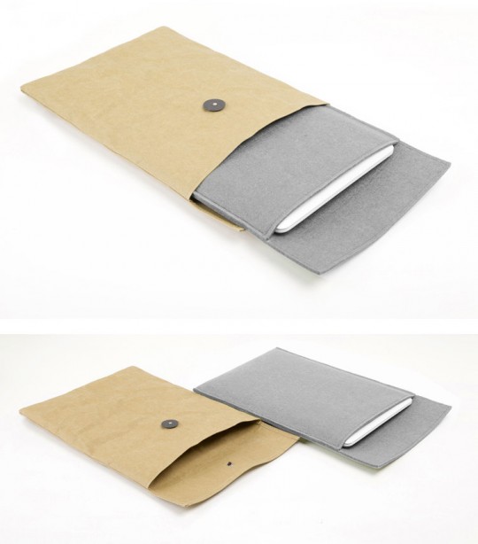 Housse enveloppe kraft et housse en feutre pour Macbook pro