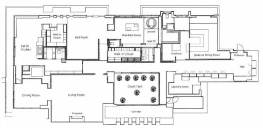 L'appartement avec 1 chambre le plus cher du monde - plan