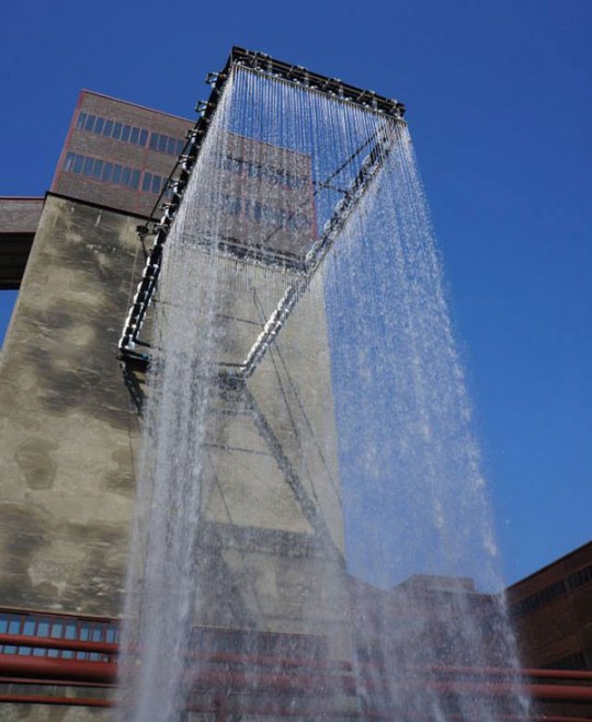 Douche effet pluie géante