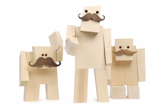 Woodstache - personnages en bois moustachus