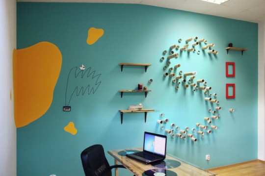 Bureaux Webshake - déco S mural