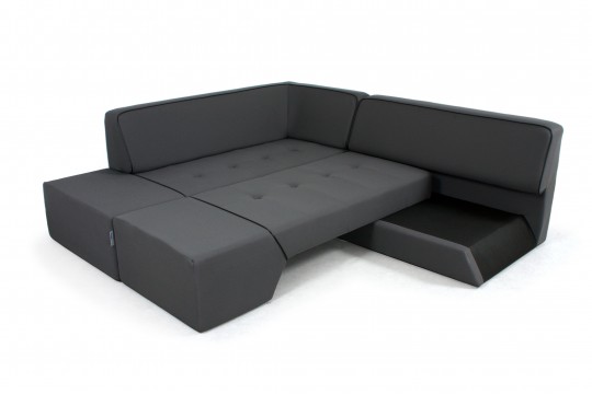 Canapé d'angle convertible Midnight by Ora Ito - converti en lit