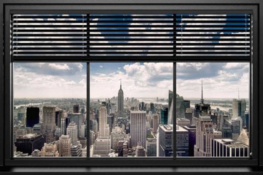 Poster fenêtre vue sur New-York