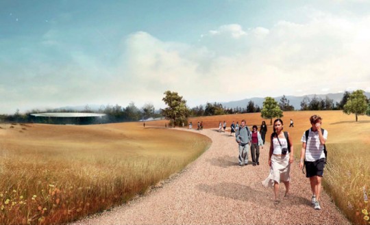 Apple Campus Cupertino - chemin