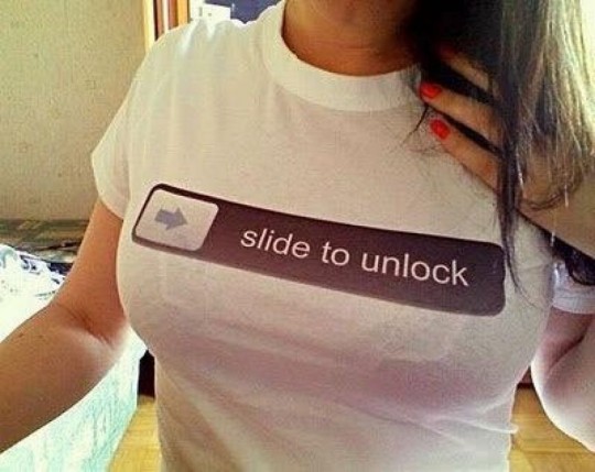 T-shirt Slide to unlock